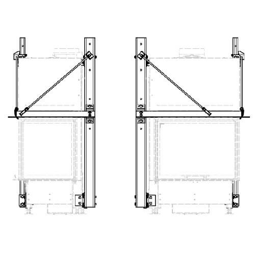 Kaminzubehör Schmid - Tragrahmensystem inkl. Tragrahmen für Ekko R 67(45) h Kaminzubehör Schmid - Tragrahmensystem inkl. Tragrahmen für Ekko R 67(45) h