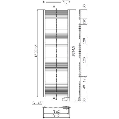 Heizkörper Buderus Logatrend Therm Direct E - Badheizkörper