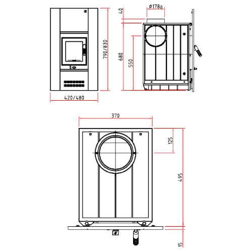 Kachelofeneinsatz Olsberg Concept 9 | 9 kW