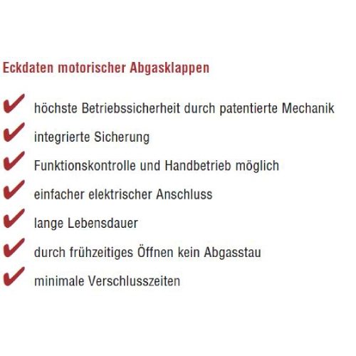 Motorische Abgasklappe MUK STA 2 (S1) 230V - Kutzner & Weber