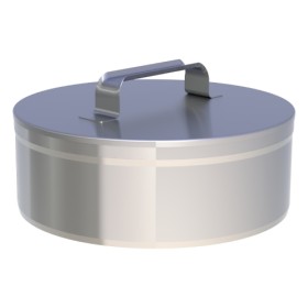 Edelstahlschornstein - Verschlussdeckel mit Handgriff für DWV11 - doppelwandig - Jeremias DW-Vision
