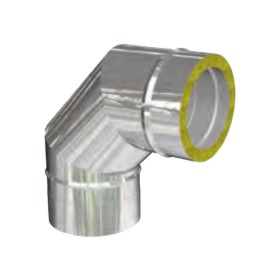 Edelstahlschornstein - Bogen 90° - doppelwandig - eka complex D