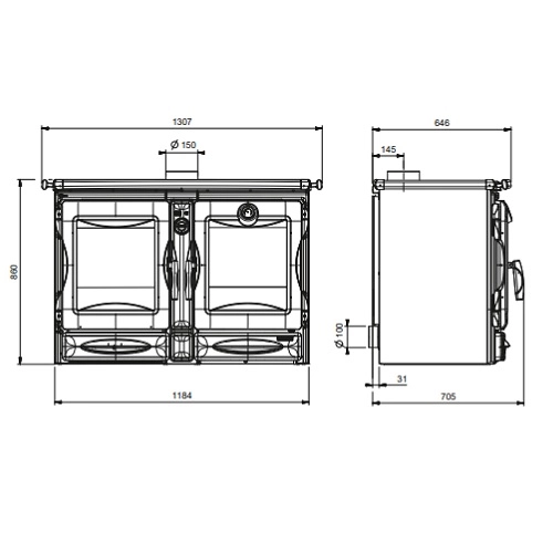 Holzherd La Nordica Alaska 12 kW