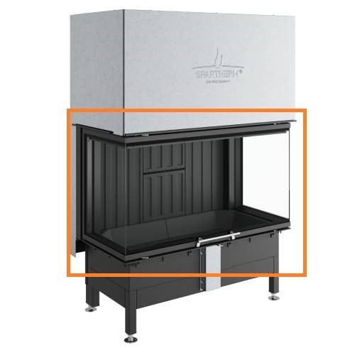 Kaminzubehör Spartherm - Satz Eboris 1300 schwarz für Arte 3RL-100h