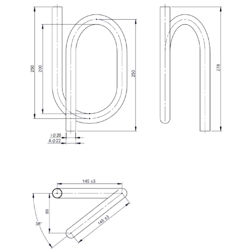 Edelstahlschornstein - Trompetensiphon mit 200 mm Sperrwasserhöhe - einwandig - Jeremias EW-FU