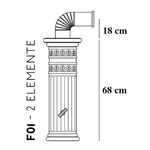 Kaminzubehör Sergio Leoni - Keramiksäule für Giglio E