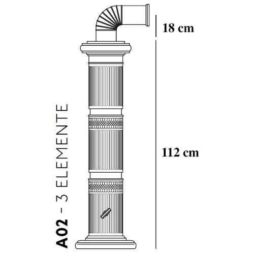 Kaminzubehör Sergio Leoni - Keramiksäule für Maria Luigia