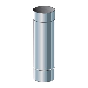 Edelstahlschornstein - Rohrelement 1000 mm mit Ablassschlaufen - einwandig - Raab EW-FU