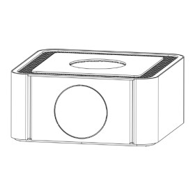 Kaminzubehör Austroflamm - Aufsatzbox, h = 18,3 cm, Anschluß hinten/oben, bei Anschluß hinten kein Heat Memory System möglich