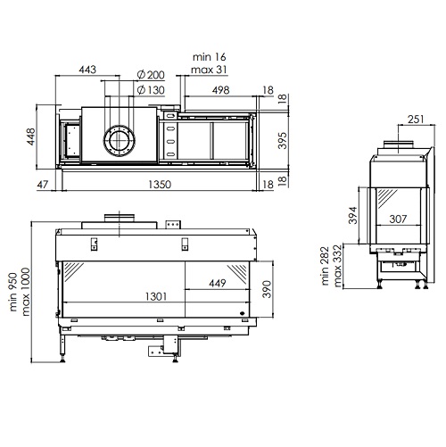 Gaskamin DRU Metro 130XTL RCH