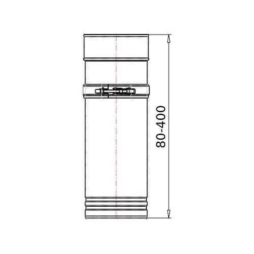 Edelstahlschornstein - Rohrausgleichselement - einwandig - Schiedel PRIMA PLUS