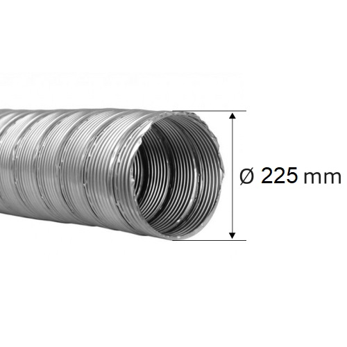 Flexrohr Ø 225 mm aus Edelstahl - einlagig - Jeremias EW-LINE-FLEX-FU