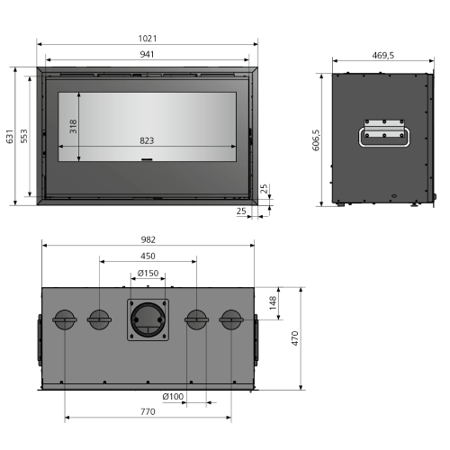 Kaminkassette Oranier HIC OR-100 | 9 kW