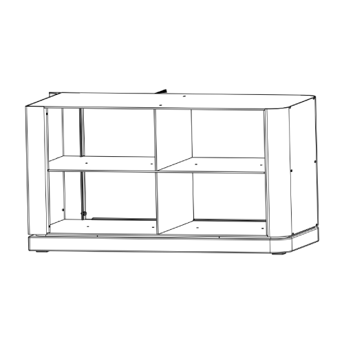 Kaminzubehör Austroflamm - Beistellbox, b = 75,5 cm, h = 41,1 cm