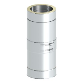 Edelstahlschornstein - Schiebeelement für Verbindungsleitung 320-460 mm - Jeremias DW-ECO