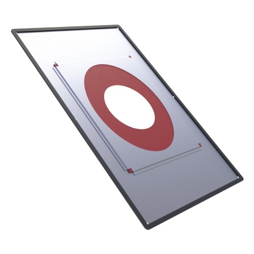 Edelstahlschornstein - Deckenblende mit Dichtung für Dampfsperrenanbindung 21°-40° - doppelwandig - Jeremias DW-Vision Edelstahlschornstein - Deckenblende mit Dichtung für Dampfsperrenanbindung 21°-40° - doppelwandig - Jeremias DW-Vision