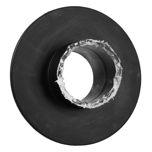 Ofenrohr - Übergang einwandig mit Wandfutter und Wandrosette schwarz - doppelwandig - Jeremias ISO-Line