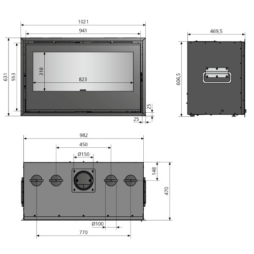 Kaminkassette Oranier HIC OR-100 | 9 kW