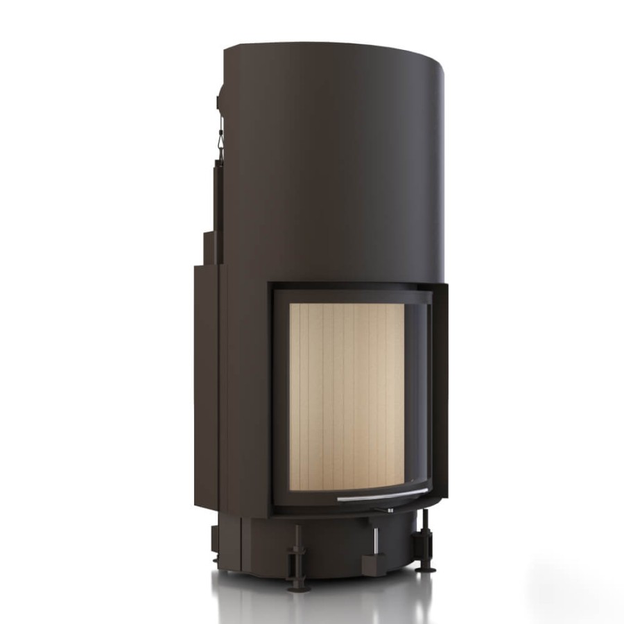 Kamineinsatz Brunner Kompaktkamin 51/67 Rundglas 11kW Schiebetür