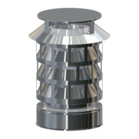 Edelstahlschornstein - Regenhaube "Rauchsauger" mit abnehmbarem Deckel - doppelwandig - Reuter DW-Systeme