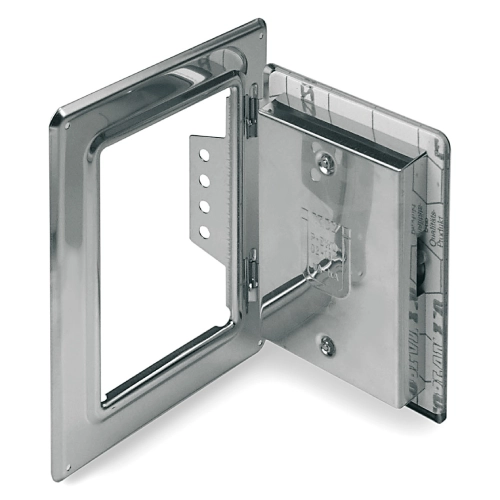 Kamintür - Edelstahlkamintür 300 x 150 mm mit Schiebestutzen - einwandig - Jeremias EW-FU