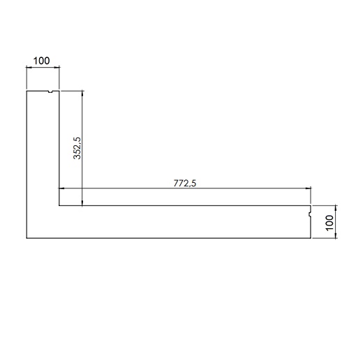 Gaskaminzubehör DRU - Einbaurahmen für Lugo 80/2 RCH (6-seitig, B = 100 mm)