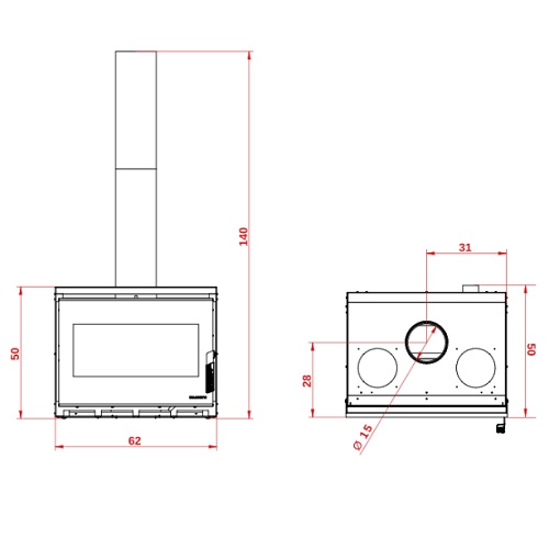 Kamineinsatz Palazzetti Ecopalex GTM70 9 kW