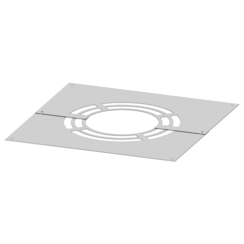 Edelstahlschornstein - Deckenblende für Hinterlüftung, zweiteilig 1° - 65° - doppelwandig - Jeremias DW-ECO