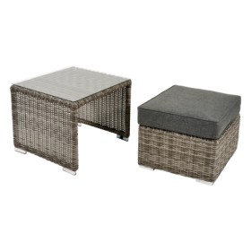 Gartenmöbel Lesli Living Lounge Tisch mit Hocker Perugia