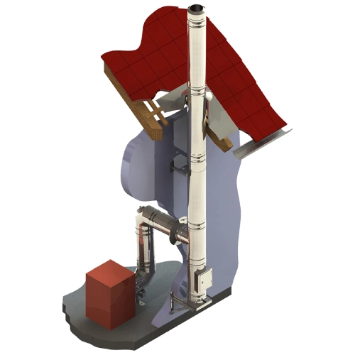 Edelstahlschornstein doppelwandig Ø 100 mm - Jeremias DW-FU