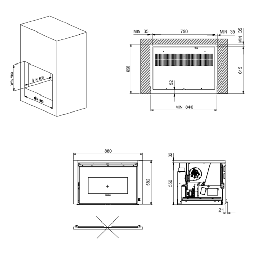 Pellet Kamineinsatz La Nordica Extraflame Comfort P85 Plus 12 kW