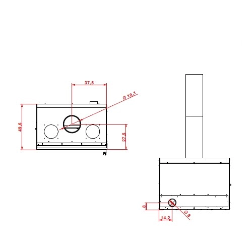 Kamineinsatz Palazzetti Ecopalex GTM 80 | 12,4 kW Eckkamin