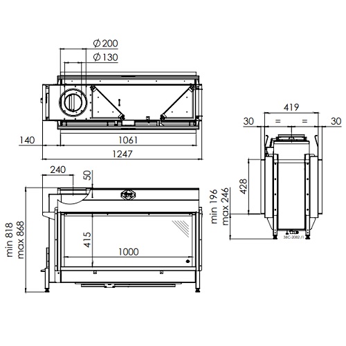 Gaskamin DRU Metro 100XT-41 Tunnel RCH