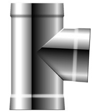 Edelstahlschornstein - Feuerungsanschluss 90° - doppelwandig - Schräder Future DW