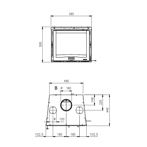 Kamineinsatz La Nordica Inserto 60 | 4.0 - Ventilato 6,5 kW