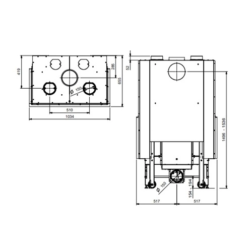 Kamineinsatz La Nordica Monoblocco 3LC 12 kW