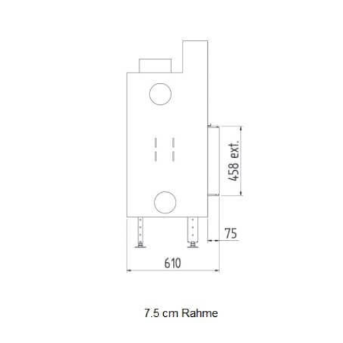 Kaminzubehör M-Design - 4 Seiten Rahmen für 700H, 850H, 1000H, 1150H