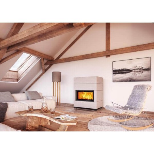 Kaminbausatz Austroflamm TONY75, Designkamin 10kW Drehtür