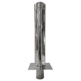 Edelstahlschornstein - Schornsteinkopfverlängerung 600 mm - doppelwandig - STN DW-NEO