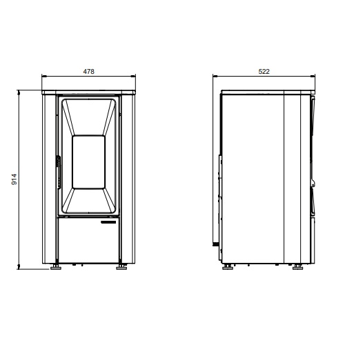 Pelletofen La Nordica Extraflame Lina Top 7 kW