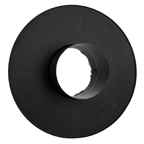 Ofenrohr - Übergang einwandig mit Wandfutter und Wandrosette schwarz - doppelwandig - Jeremias ISO-Line