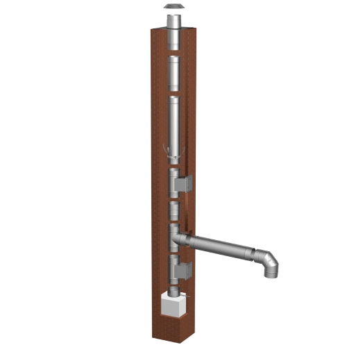 Edelstahlschornstein einwandig Ø 150 mm - Jeremias EW-FU