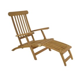 Gartenmöbel Lesli Living Deckchair Teakholz verstellbar