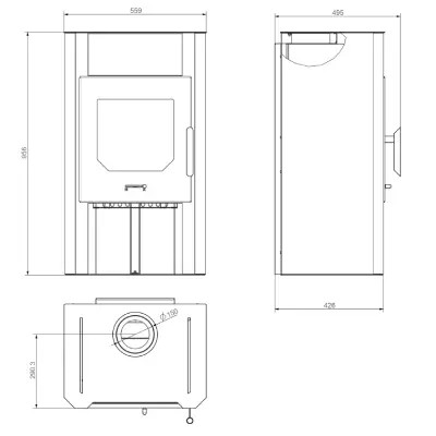 Kaminofen Wamsler Cube 6 kW