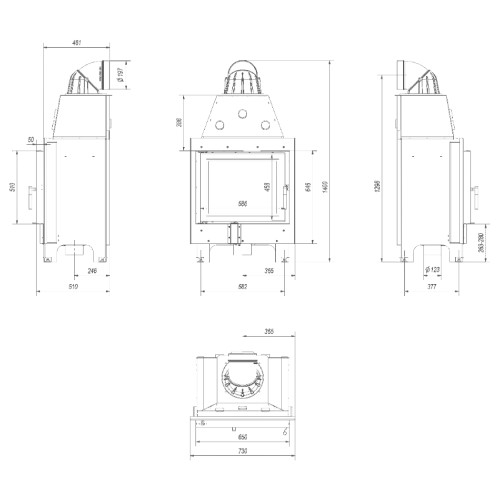 Kamineinsatz Kratki MBZ 13 kW