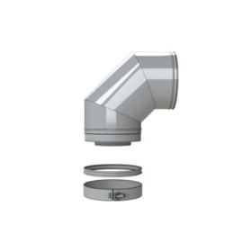 LAS-Schornstein - Bogen 90° segmentiert Ø200/130 mm - DRU LAS ES-I 200/130