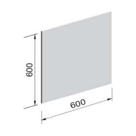 Strahlungsplatte aus Calciumsilikat 600x600 mm - Poll System