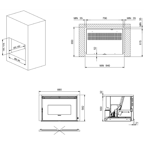 Pellet Kamineinsatz La Nordica Extraflame Comfort P85 | 12 kW