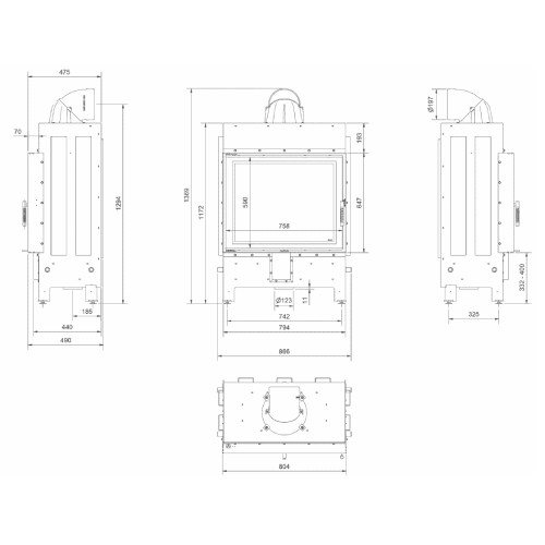 Kamineinsatz Kratki Lucy 15 | 15 kW