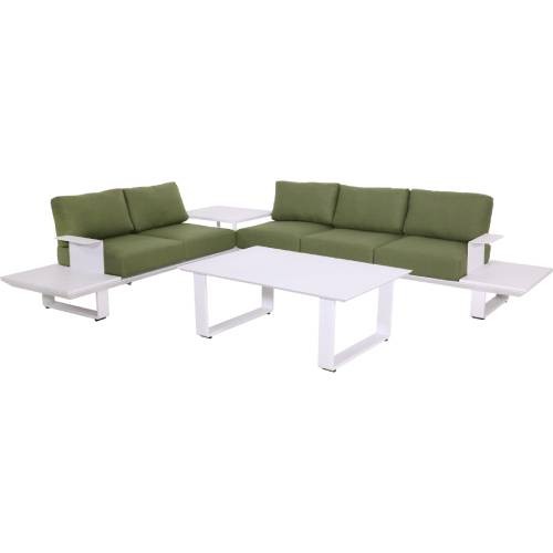Gartenmöbel Lesli Living Lounge-Eckset Espressi Snow Gartenmöbel Lesli Living Lounge-Eckset Espressi Snow